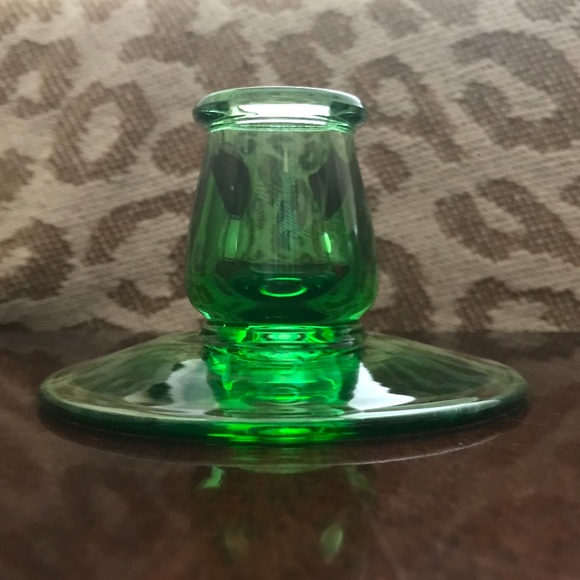 Antique Heisey ‘MOONGLEAM’ Glass Taper Candlestick Holder - Picture 3 of 14